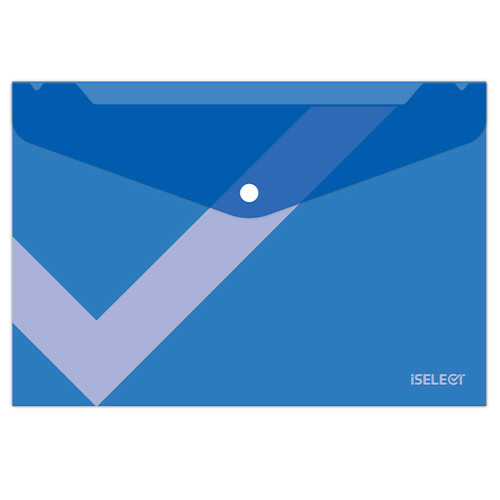 10117c6e236e11f1acc100155d01a100_ae74b21928f711f1acc100155d01a100-500x500-1 Папка-конверт на кнопке i Select, А4, 0,12 мм, синяя — изображение 1