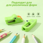 Точилка DELI "Magic Zoo Крокодил", пластиковая, 1 отверстие, зеленая — изображение 2