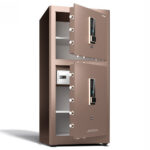 Сейф DELI "AE71-ZM" биометрический + электронный замок + ключ, 1200x550х520 мм, 81 кг, золотой