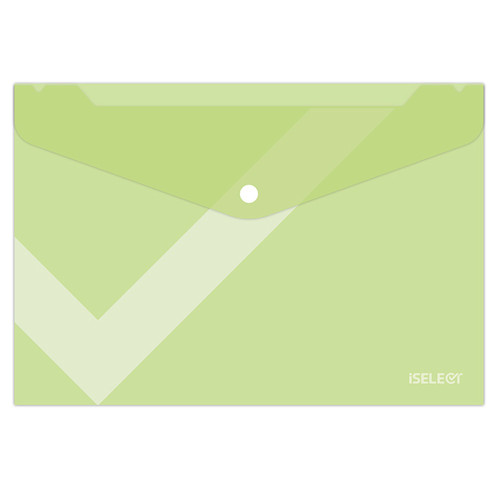 579d6bdf236e11f1acc100155d01a100_383da09228f911f1acc100155d01a100-500x500-1 Папка-конверт на кнопке i Select, А4, 0,12 мм, зеленая — изображение 1