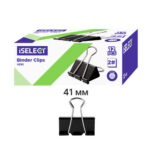 Зажимы для бумаг i Select "Z52", 41 мм, черные, (12 шт.)