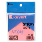 Клейкие листики KUVERT "Sticky" 76 х 76 мм, неон-розовый, 100 листов