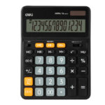 Калькулятор настольный DELI "EM994" 14 разрядный, 206.3х155.8х33.7 мм, черный