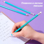 Карандаш i Select, НВ, шестигранный корпус, пластик, с ластиком, ассорти — изображение 3