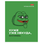 Тетрадь общая Hatber "Лягушонок Пепе", А5, 48 листов в клетку, картон, на скрепке, ассорти — изображение 4