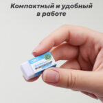 Ластик DELI "UScribe Zero", прямоугольный, белый (30х14х10 мм) — изображение 2