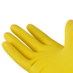 Перчатки резиновые OfficeClean, желтые, размер L — изображение 2