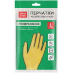 Перчатки резиновые OfficeClean, желтые, размер L — изображение 7
