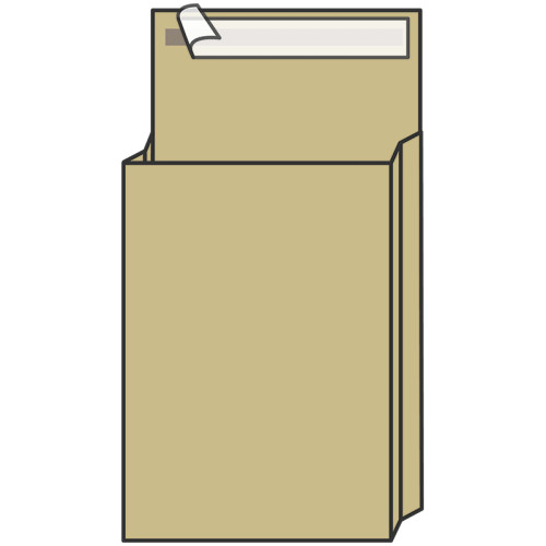 d13b5260e4dc11f0acbc00155d01a100_75475104e4e011f0acbc00155d01a100-500x500-1 Конверт В4 KurtStrip (250х353х40 мм) пакет, с расширением, коричневый — изображение 1