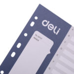 Разделитель пластиковый DELI, A-Z, А4, 20 листов, серый — изображение 4