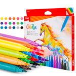 Фломастеры Deli "ColoRun", 18 цветов, картон