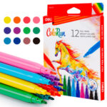 Фломастеры Deli "ColoRun", 12 цветов, картон