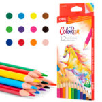 Карандаши цветные Deli "ColoRun", 12 цветов, дерево, картон — изображение 3