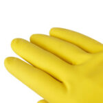 Перчатки резиновые OfficeClean, желтые, размер М — изображение 3