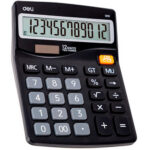 Калькулятор настольный DELI "1210" 12 разрядный, 157х120х36 мм, черный