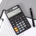 Калькулятор настольный DELI "M320" 12 разрядный, 178х111х22 мм, черный — изображение 10