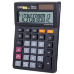 Калькулятор настольный DELI "M01320" 12 разрядный, 149х104х26,6 мм, черный — изображение 3