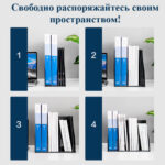 Лоток вертикальный DELI, 4 отделения, складной, темно-серый — изображение 8