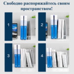 Лоток вертикальный DELI, 4 отделения, складной, серый — изображение 8