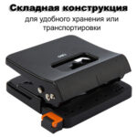 Дырокол DELI, до 25 листов, металлический корпус, черный — изображение 5