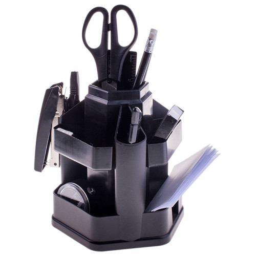d7a50b47e4dc11f0acbc00155d01a100_6b5e330ee4e011f0acbc00155d01a100-500x500-1 Настольный набор OfficeSpace "Офисный", 13 предметов, вращающийся черный — изображение 1
