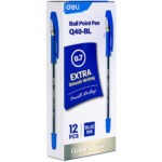 Ручка шариковая DELI "Extra Q40-BL", 0,7 мм, синяя — изображение 6