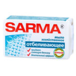 Мыло хозяйственное Sarma отбеливающее, пленка, 140 г. — изображение 2
