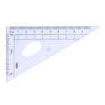 Набор линеек Deli "Uspire" (треугольник .2 шт, линейка 15 см,транспортир), прозрачный — изображение 5