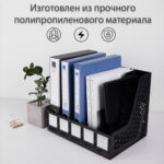 Лоток вертикальный DELI, 5 отделений, чёрный — изображение 3