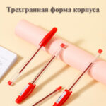 Ручка шариковая DELI "Q98", 1 мм, красная — изображение 5