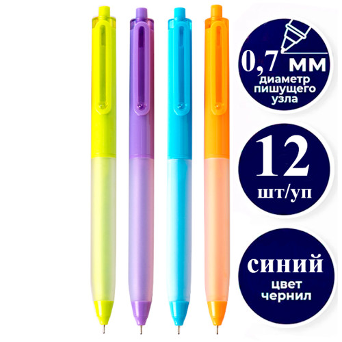 deb9b451e4dc11f0acbc00155d01a100_f09dbfc3e4e011f0acbc00155d01a100-500x500-1 Ручка шариковая DELI "Q51" автоматическая, 0,7 мм, корпус ассорти, синяя, грип — изображение 1