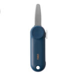 Нож-мини канцелярский DELI "Linfini", 85х31х16 мм, синий
