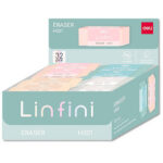 Ластик DELI "Linfini", прямоугольный, ассорти (54х20х10.5 мм) — изображение 2