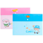 Папка-конверт на кнопке DELI "Comiko", А4, 0,16 мм, ассорти