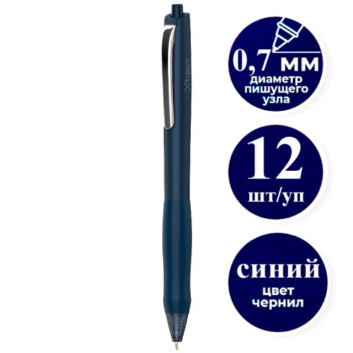 deb9b478e4dc11f0acbc00155d01a100_f2c22e9ae4e011f0acbc00155d01a100-500x500-1 Ручка шариковая DELI "Xtream Q48" автоматическая, 0,7 мм, синяя, грип — изображение 1