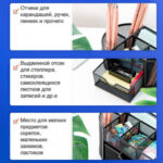 Органайзер DELI 220х112х104 мм, металлический, черный — изображение 4