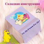 Ограничитель для книг DELI "PupuBaby", 2 шт, складная, фиолетовая — изображение 2