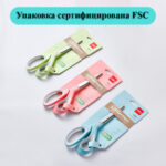 Ножницы DELI "LonGreen", 180 мм, нержавеющая сталь, пластиковые ручки, ассорти — изображение 4