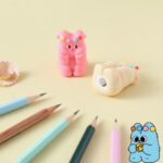 Точилка DELI "PupuBaby" пластиковая, 1 отверстие, ассорти — изображение 3