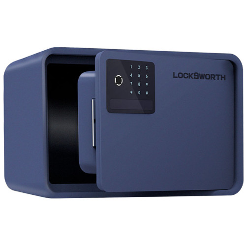 deb9b4b8e4dc11f0acbc00155d01a100_f8c78f38e4e011f0acbc00155d01a100-500x500-1 Сейф LockSworth биометрический + электронный замок + ключ, 200х310х200 мм, 4 кг, синий — изображение 1