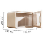 Сейф LockSworth биометрический + электронный замок + ключ, 200х310х200 мм, 4 кг, белый — изображение 8