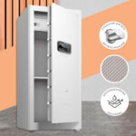 Сейф DELI "AE135" биометрический + электронный замок + ключ, 1200x550х520 мм, 74 кг, белый — изображение 4