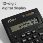 Калькулятор настольный DELI "i Select" "М777" 12 разрядный, 205,2х155,6х34,5 мм, черный — изображение 2