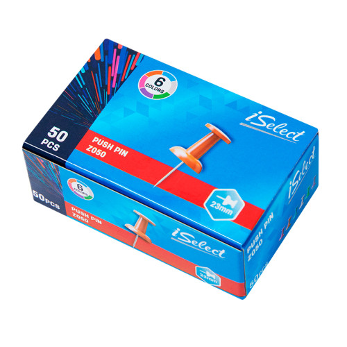 e4dc0919e4dc11f0acbc00155d01a100_013cfbc0e4e111f0acbc00155d01a100-500x500-1 Гвоздики для доски DELI "i Select", цветные, 50 штук в коробочке — изображение 1