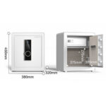 Сейф LockSworth биометрический + электронный замок + ключ, 450х380х320 мм, 20,7 кг, белый — изображение 3
