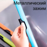 Папка с клипом DELI А4 для сшивания листов, 300 мкм, корешок 10 мм, ассорти — изображение 6