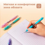 Ручка шариковая DELI "Every Q41" автоматическая, 0,7 мм, синяя, грип — изображение 4