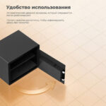 Сейф LockSworth биометрический + электронный замок + ключ, 400х300х300 мм, 10 кг, черный — изображение 5