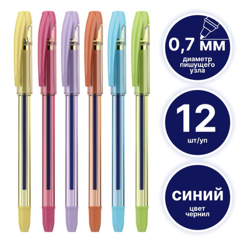 e4dc0945e4dc11f0acbc00155d01a100_04884916e4e111f0acbc00155d01a100-500x500-1 Ручка шариковая DELI "Extra Q40T", 0,7 мм, корпус ассорти, синяя — изображение 1