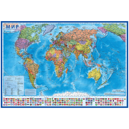 e4dc096ce4dc11f0acbc00155d01a100_9f6163d2e4e011f0acbc00155d01a100-500x500-1 Карта Мира политическая Globen, 1:55 млн., 590х400 мм, интерактивная — изображение 1